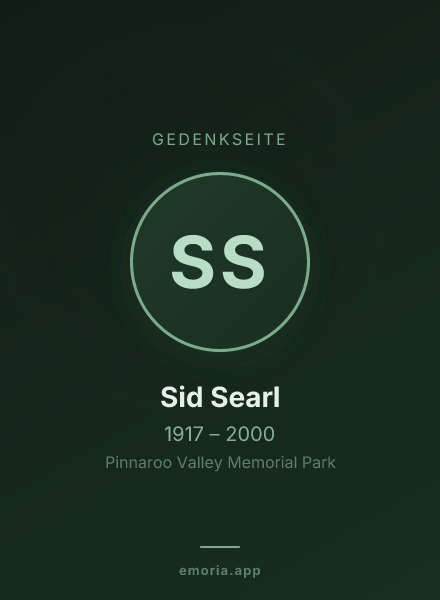Gedenkportrait von Sid Searl