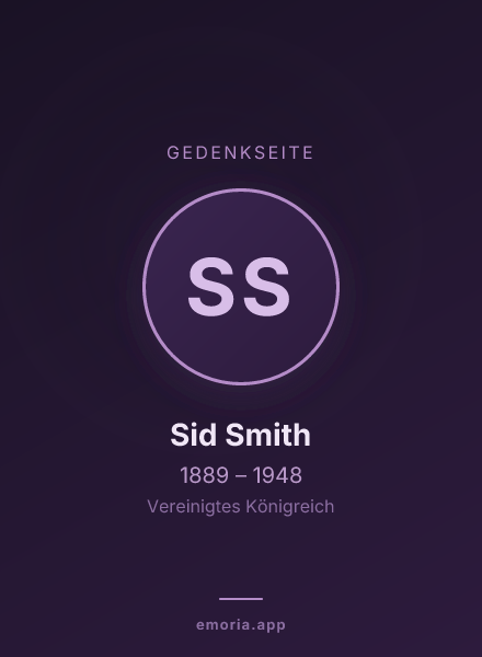 Gedenkportrait von Sid Smith