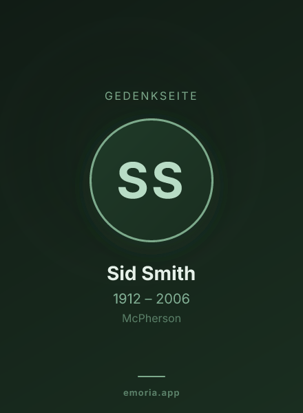 Gedenkportrait von Sid Smith