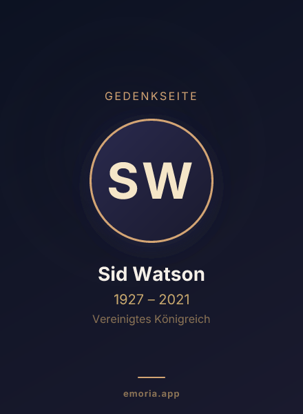 Gedenkportrait von Sid Watson