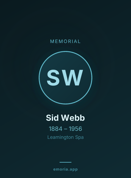 Memorial portrait of Sid Webb