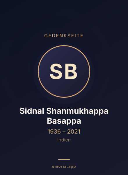 Gedenkportrait von Sidnal Shanmukhappa Basappa