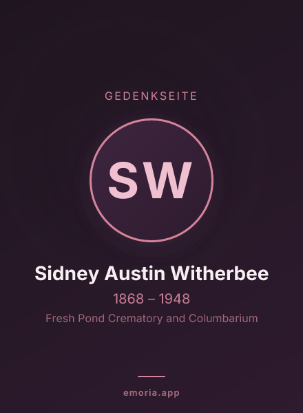 Gedenkportrait von Sidney Austin Witherbee