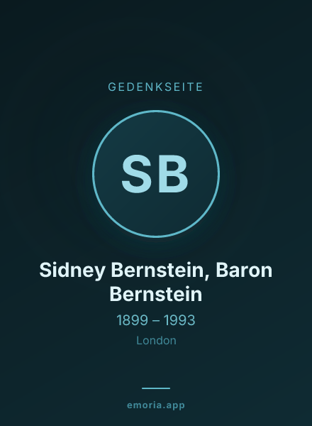 Gedenkportrait von Sidney Bernstein, Baron Bernstein