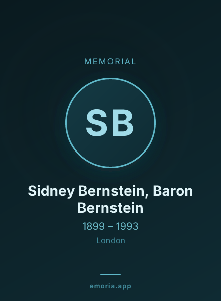 Memorial portrait of Sidney Bernstein, Baron Bernstein