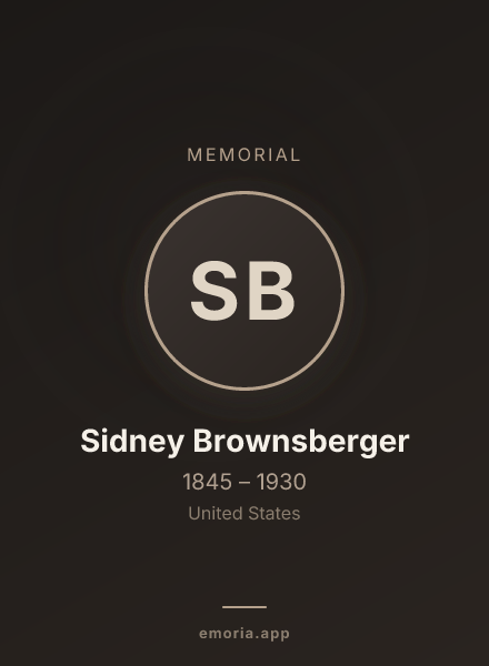 Memorial portrait of Sidney Brownsberger