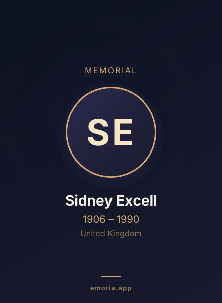 Memorial portrait of Sidney Excell
