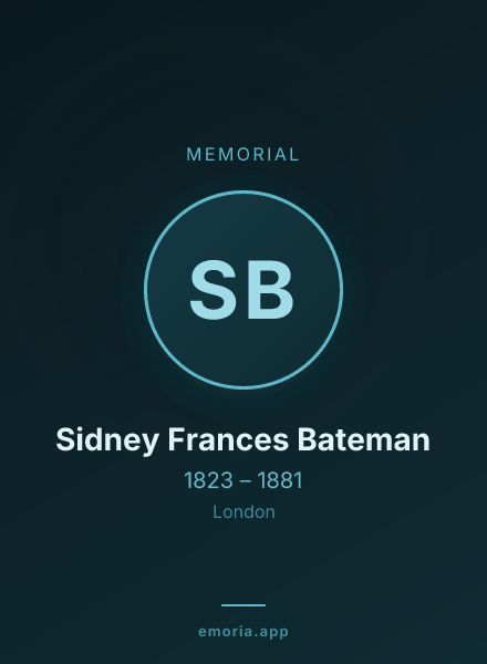 Memorial portrait of Sidney Frances Bateman