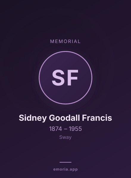 Memorial portrait of Sidney Goodall Francis