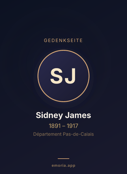 Gedenkportrait von Sidney James