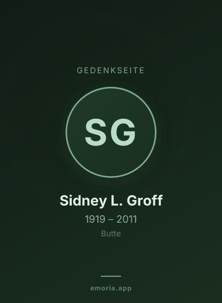 Gedenkportrait von Sidney L. Groff