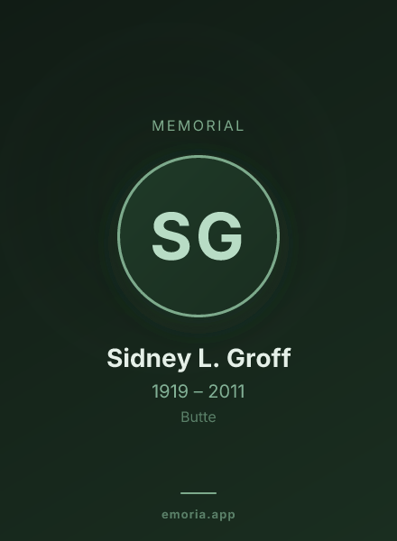 Memorial portrait of Sidney L. Groff