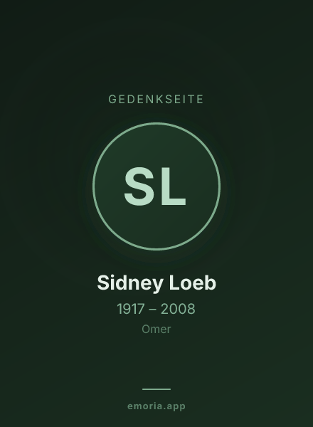 Gedenkportrait von Sidney Loeb
