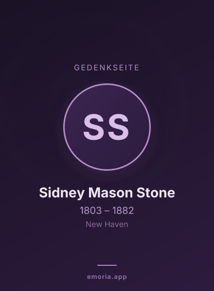 Gedenkportrait von Sidney Mason Stone