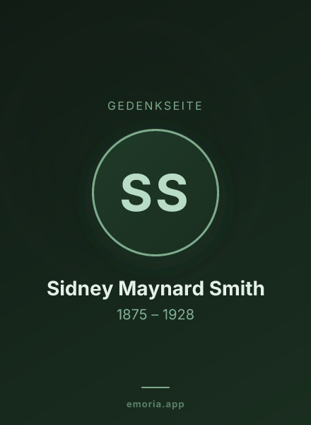 Gedenkportrait von Sidney Maynard Smith