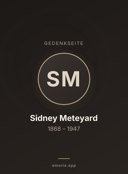Gedenkportrait von Sidney Meteyard