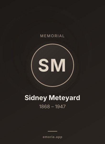 Memorial portrait of Sidney Meteyard