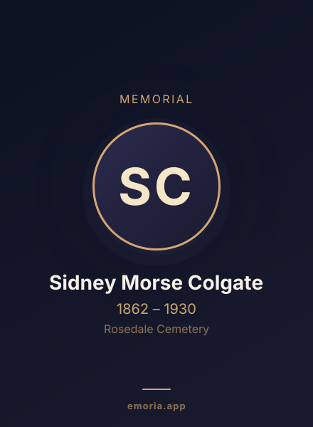 Memorial portrait of Sidney Morse Colgate
