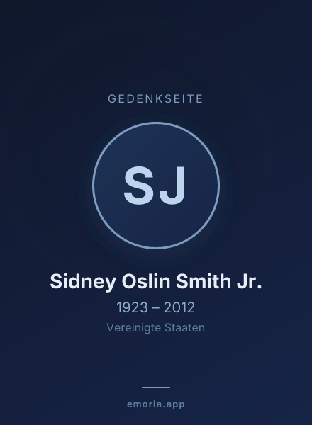 Gedenkportrait von Sidney Oslin Smith Jr.