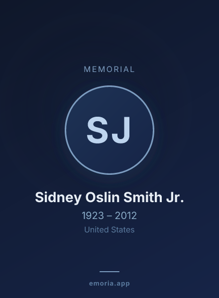Memorial portrait of Sidney Oslin Smith Jr.