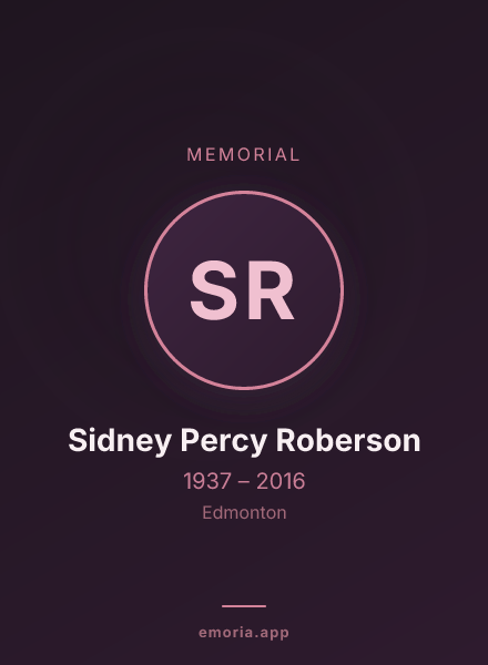 Memorial portrait of Sidney Percy Roberson