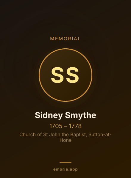 Memorial portrait of Sidney Smythe