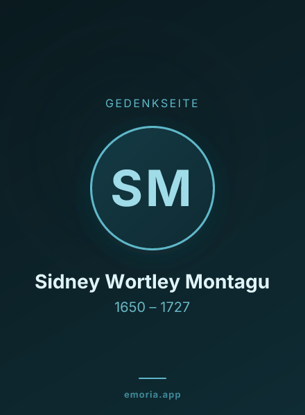 Gedenkportrait von Sidney Wortley Montagu