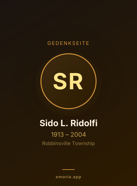 Gedenkportrait von Sido L. Ridolfi