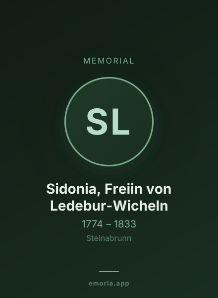Memorial portrait of Sidonia, Freiin von Ledebur-Wicheln