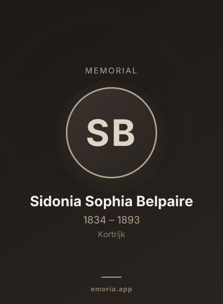 Memorial portrait of Sidonia Sophia Belpaire