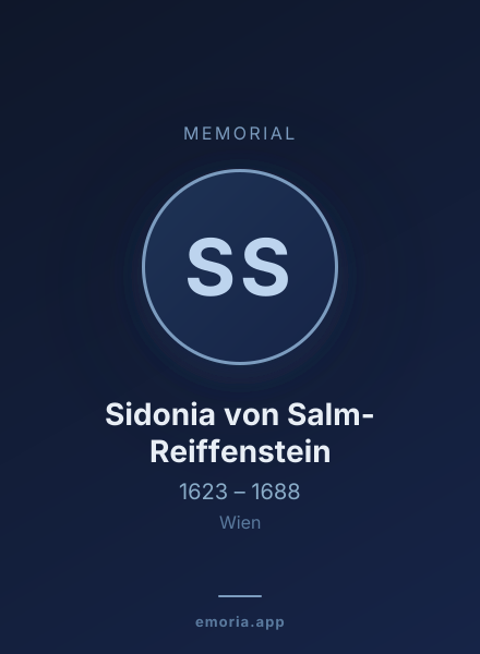 Memorial portrait of Sidonia von Salm-Reiffenstein