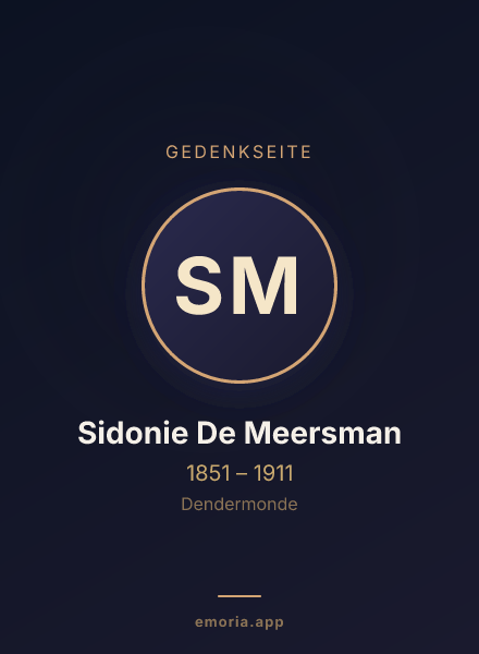 Gedenkportrait von Sidonie De Meersman