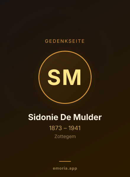Gedenkportrait von Sidonie De Mulder