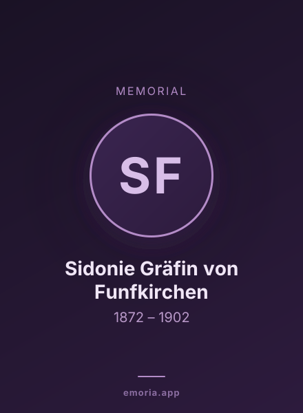 Memorial portrait of Sidonie Gräfin von Funfkirchen