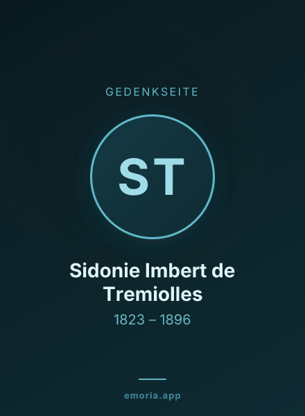 Gedenkportrait von Sidonie Imbert de Tremiolles
