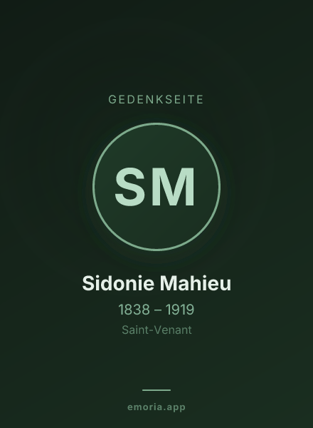 Gedenkportrait von Sidonie Mahieu