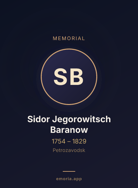 Memorial portrait of Sidor Jegorowitsch Baranow