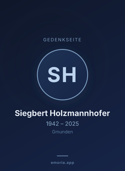 Gedenkportrait von Siegbert Holzmannhofer