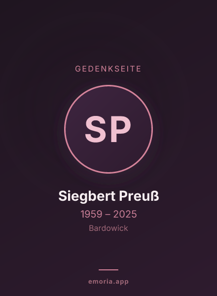 Gedenkportrait von Siegbert Preuß