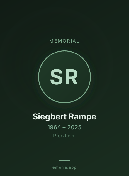 Memorial portrait of Siegbert Rampe