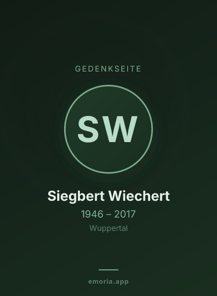 Gedenkportrait von Siegbert Wiechert