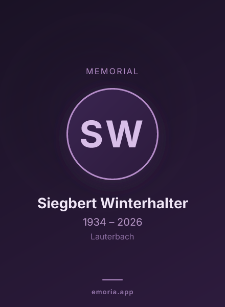 Memorial portrait of Siegbert Winterhalter