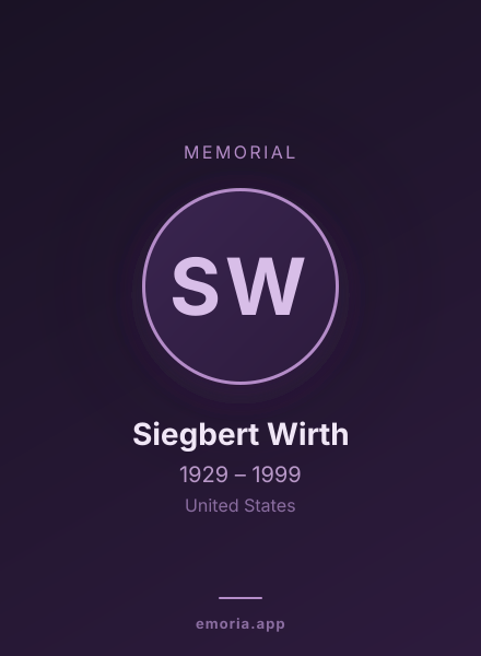 Memorial portrait of Siegbert Wirth