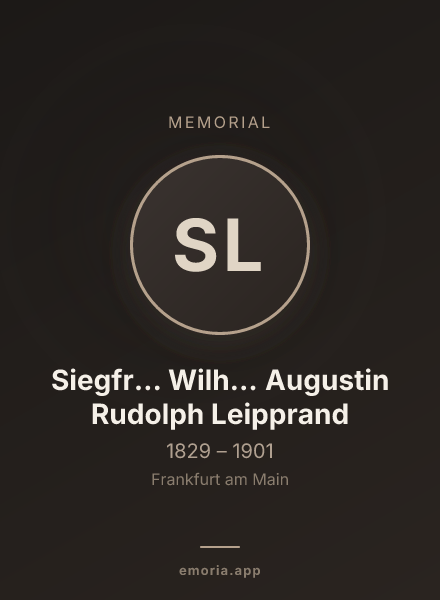 Memorial portrait of Siegfr... Wilh... Augustin Rudolph Leipprand