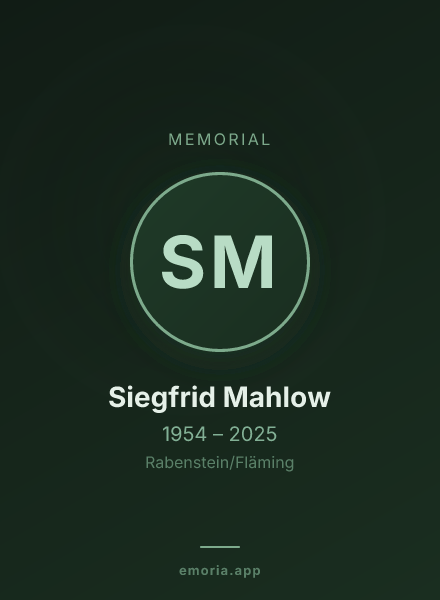 Memorial portrait of Siegfrid Mahlow