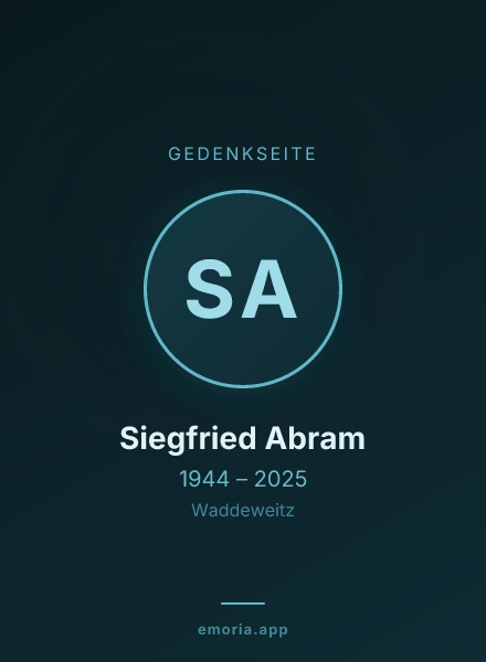 Gedenkportrait von Siegfried Abram