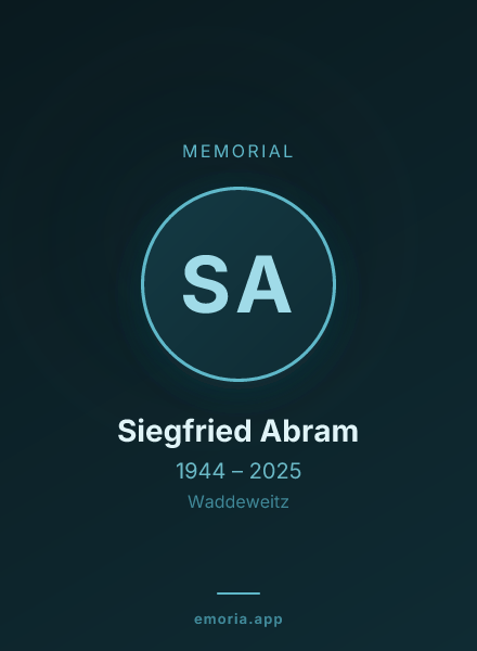 Memorial portrait of Siegfried Abram