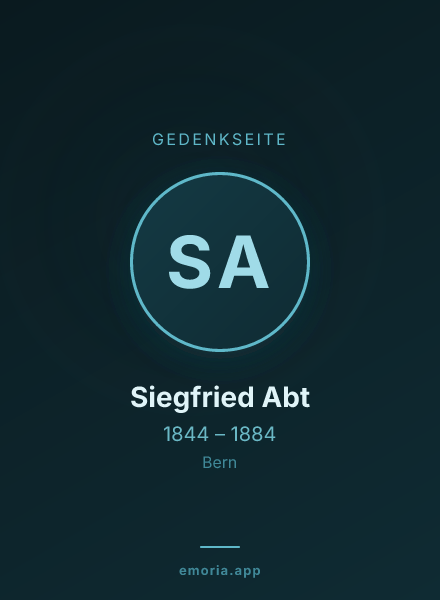 Gedenkportrait von Siegfried Abt