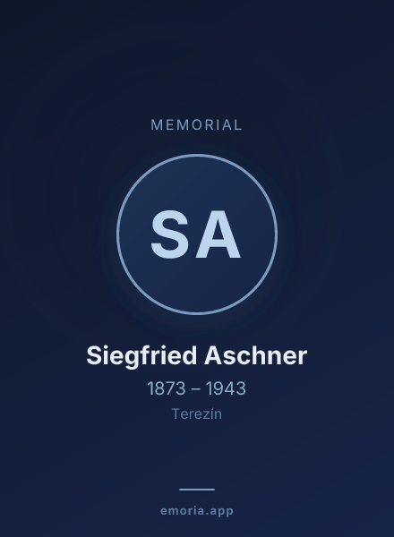 Memorial portrait of Siegfried Aschner