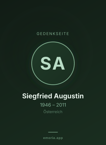 Gedenkportrait von Siegfried Augustin